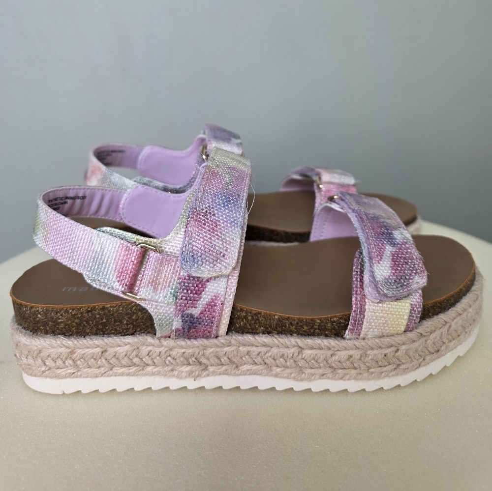 Madden Girl Teddy-T Pastel Tie-Dye Platform Velcro Sandals, Size 4 NEW IN BOX! - Picture 6 of 15